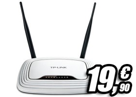 Router inalámbrico N a 300Mbps TP-Link a 19.90€ en Redgreen